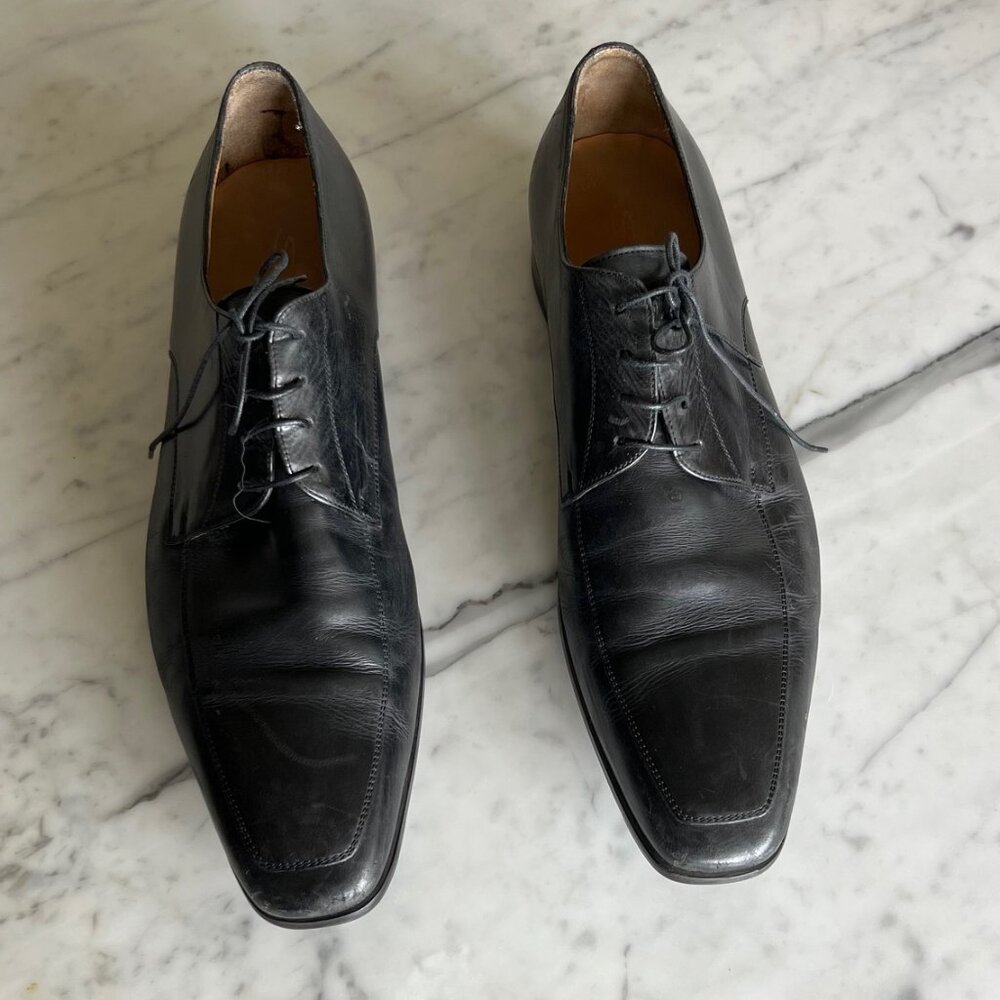 Mens Santoni Pritchard Apron Toe oxford shoes Size 12